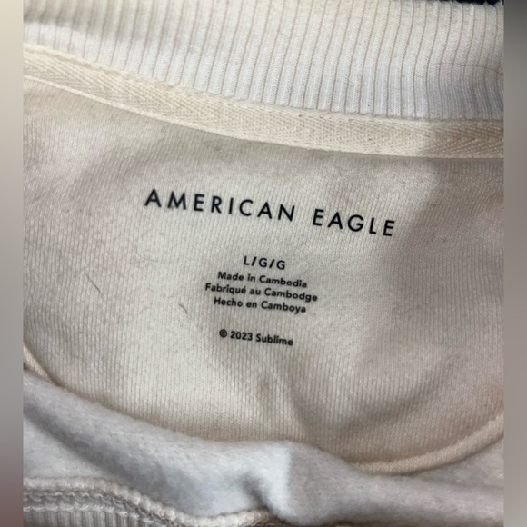 American Eagle Outfitters Cream Sweatshirt - Picture 3 of 3